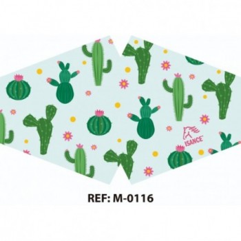 Mascarilla reutilizable estampada