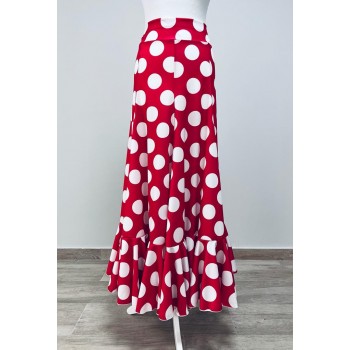 FALDA FLAMENCO CON VUELO DE VOLANTE ANCHO