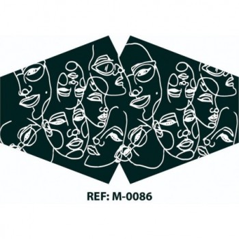 Mascarilla reutilizable estampada